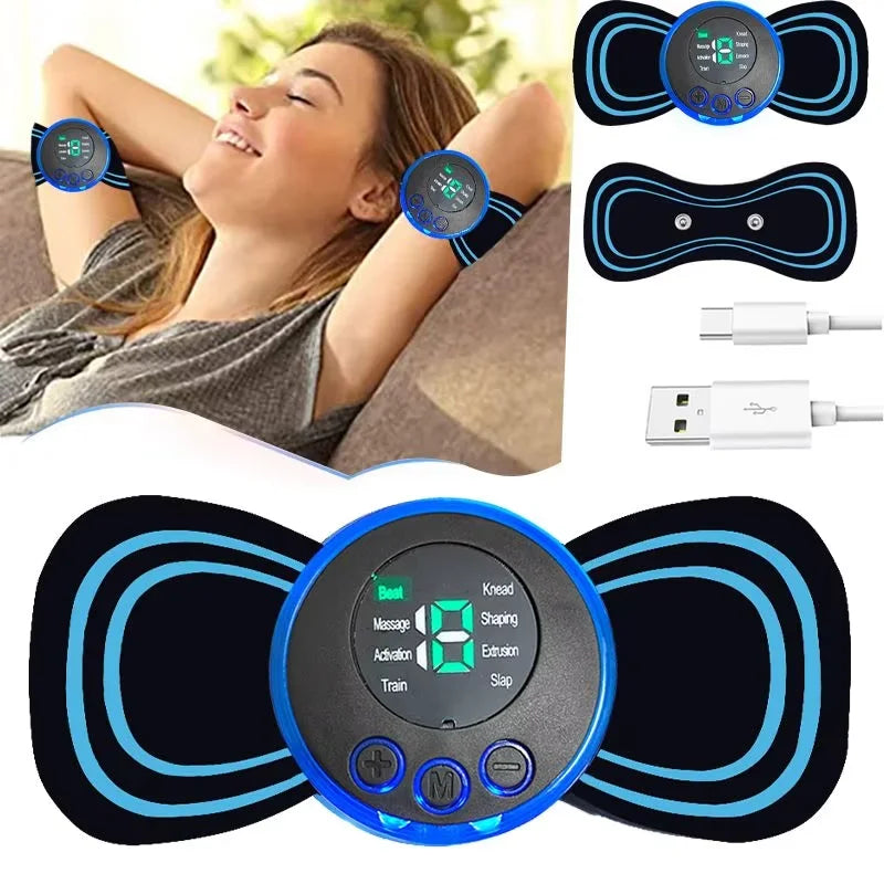Portable Electric Neck Massager with Heat Therapy & Rechargeable Battery Massage Cushion Tidesmit