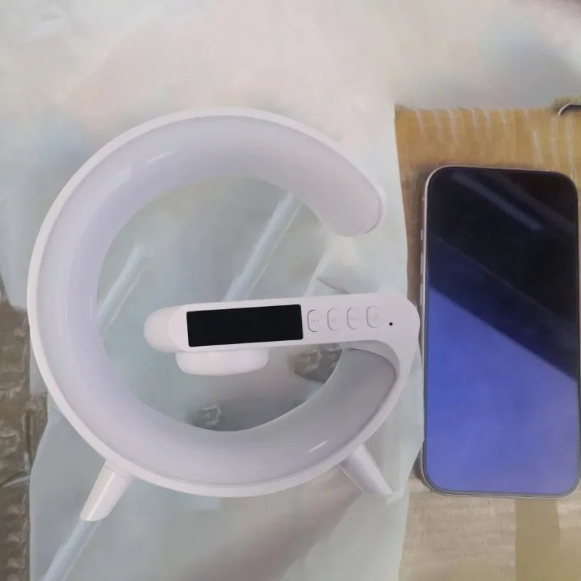 Wireless Charging Alarm Clock Speaker with Ambient Light & Bluetooth Tidesmit