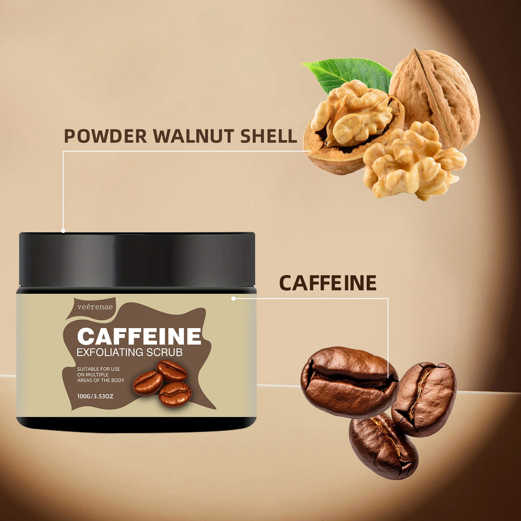 Caffeine Exfoliating Scrub: Natural Non-Sticky Ice Cream Polish Scrubs Treatments Tidesmit