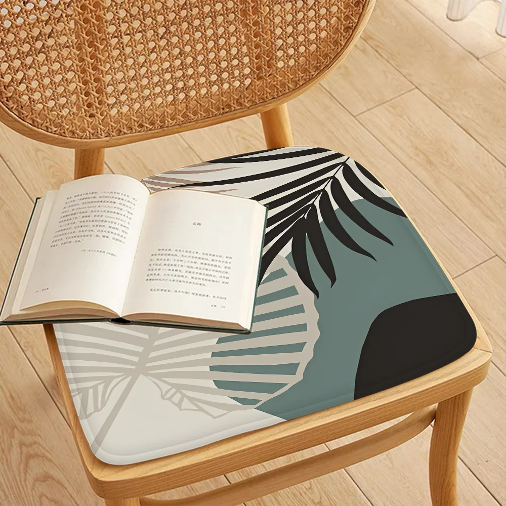 Palm Tree Leaves Art Chair Cushion Soft Office Car Seat Comfort Breathable 45x45cm Sofa Decor Tatami