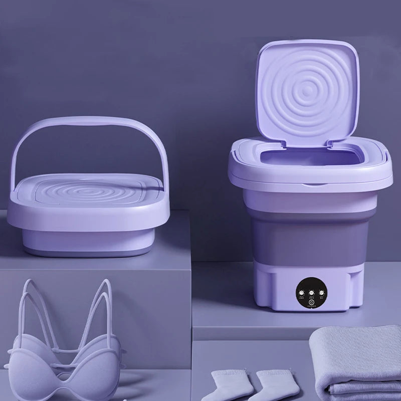 Tidesmit portable foldable washing machine with spin dryer function for washing underwear socks and delicate clothes