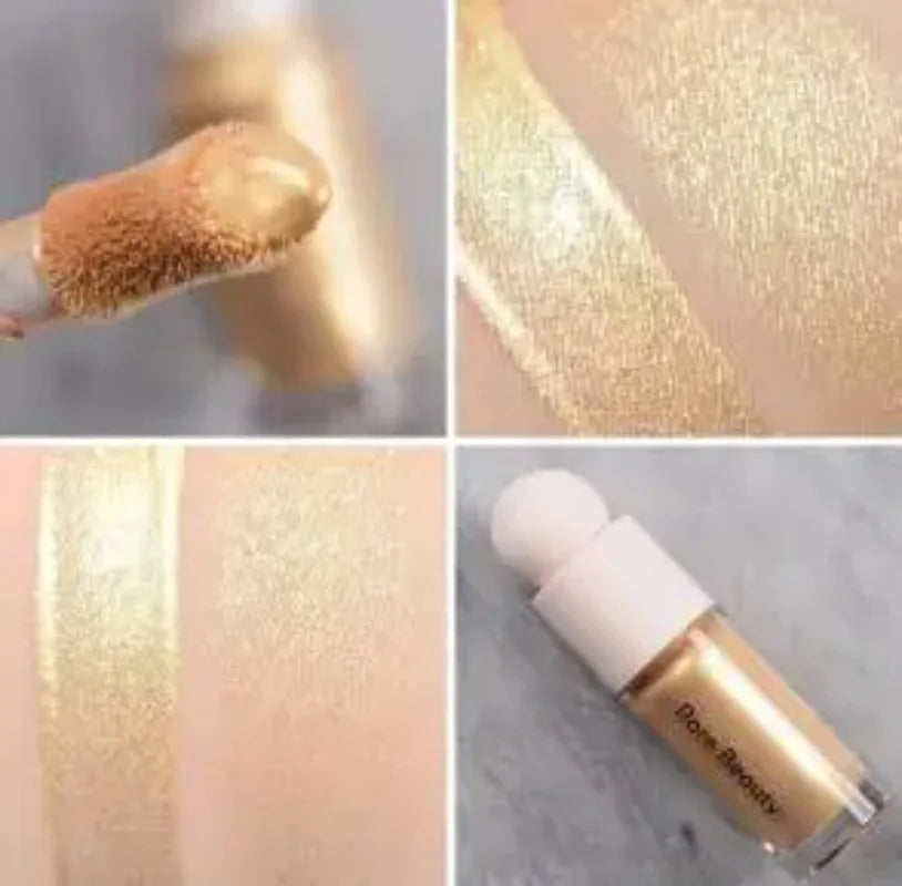Tidesmit shimmering liquid blush highlighter gel for glowing face makeup and natural glitter contour
