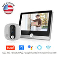 KAK Wifi Smart Door Bell Camera 4.3" Video Door Peephole Door Viewer 170 Degree Motion Detection Tuya APP Alexa Google Assistant