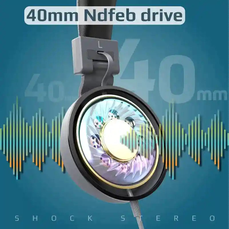 Wired Gaming Headset with Mic - Stereo Bass Over-Ear KN01 Series Tidesmit