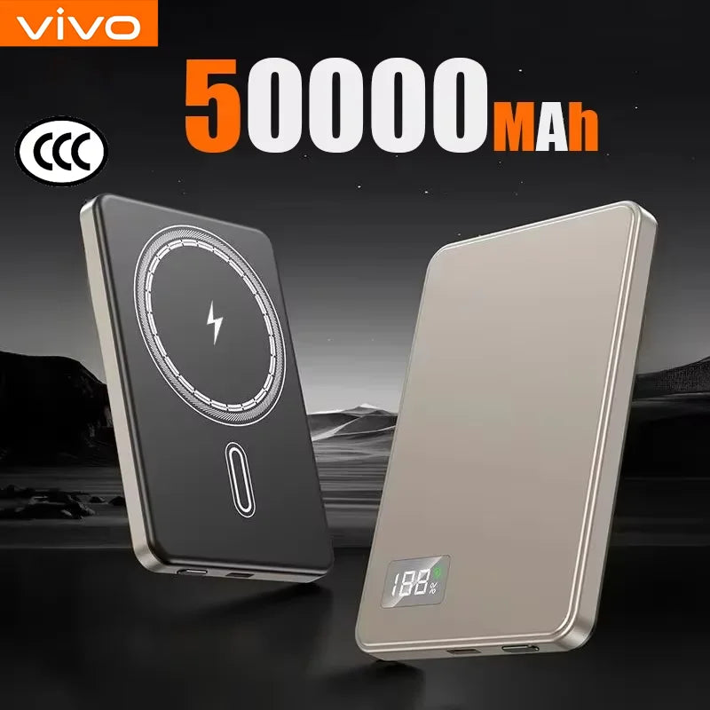Tidesmit Magnetic Fast Charging Power Bank 50000mAh PD Portable Charger Gold 50000mAh Tidesmit