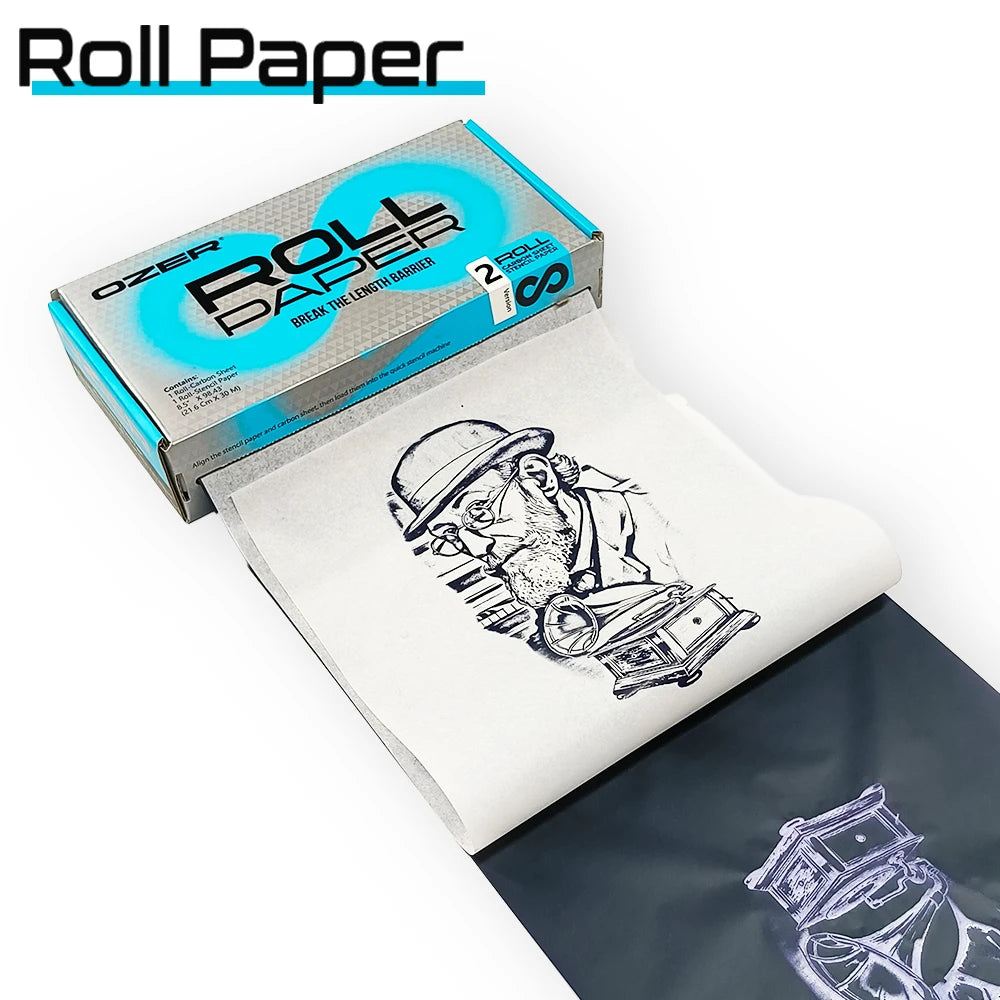 Tattoo Transfer Paper for Thermal Printers - 100 Sheets High Precision Permanent Makeup Machines Tidesmit