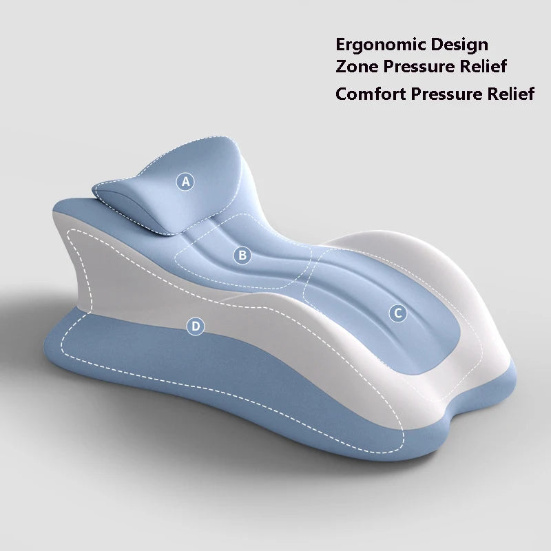 Memory Foam Ergonomic Pillow for Neck Support and Muscle Relief Massage Cushion Tidesmit