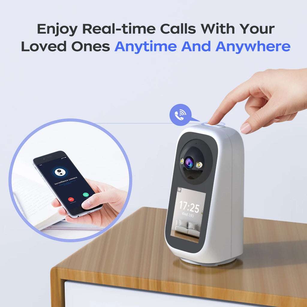 JOOAN 3MP PTZ 5G Wifi Camera HD 2.8” Touch Screen Baby Monitor Color Night Two Way Audio Wireless Smart Home Security Camera