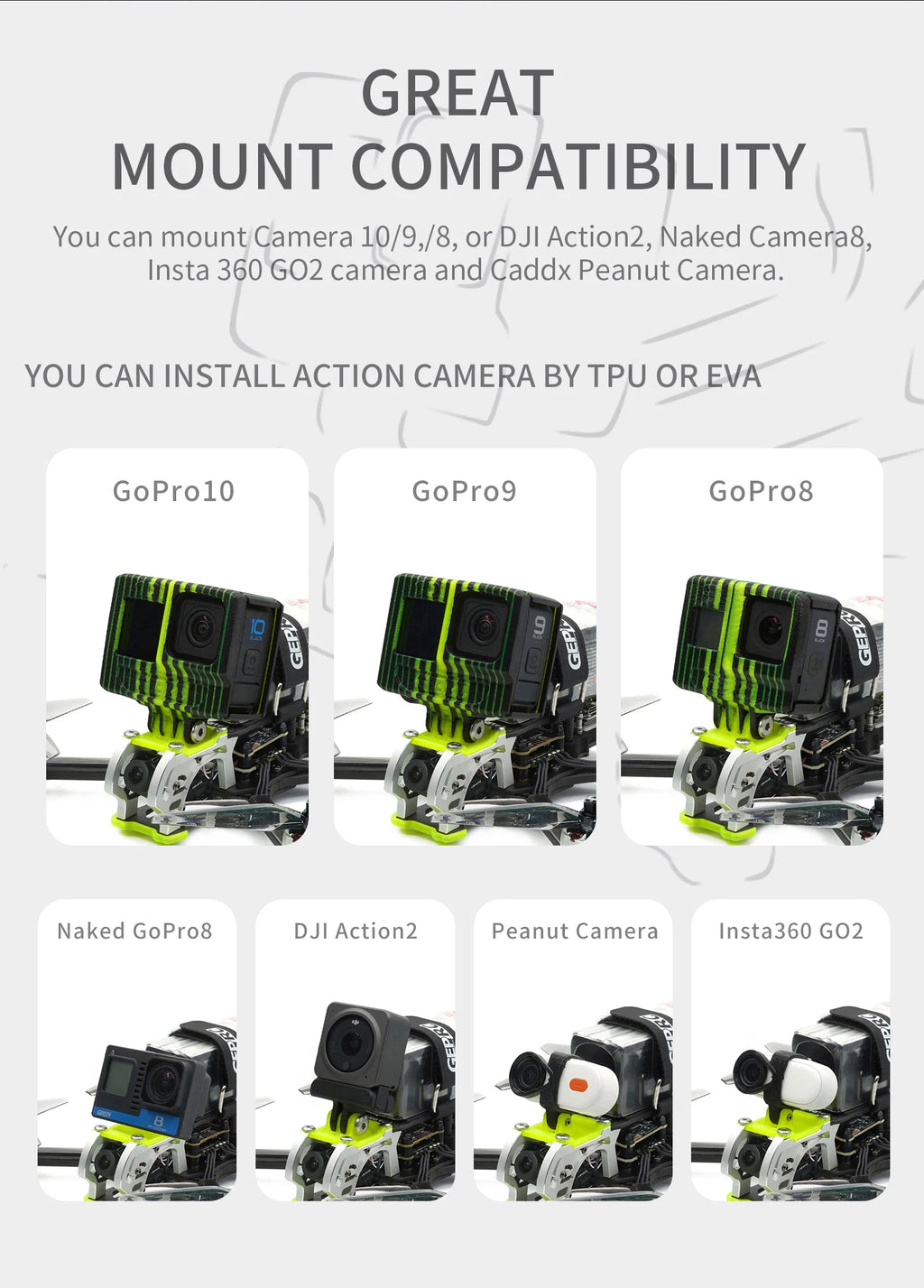 GEPRC MARK5 Analog FPV Drone 5-Inch 6S Freestyle Quadcopter Tidesmit