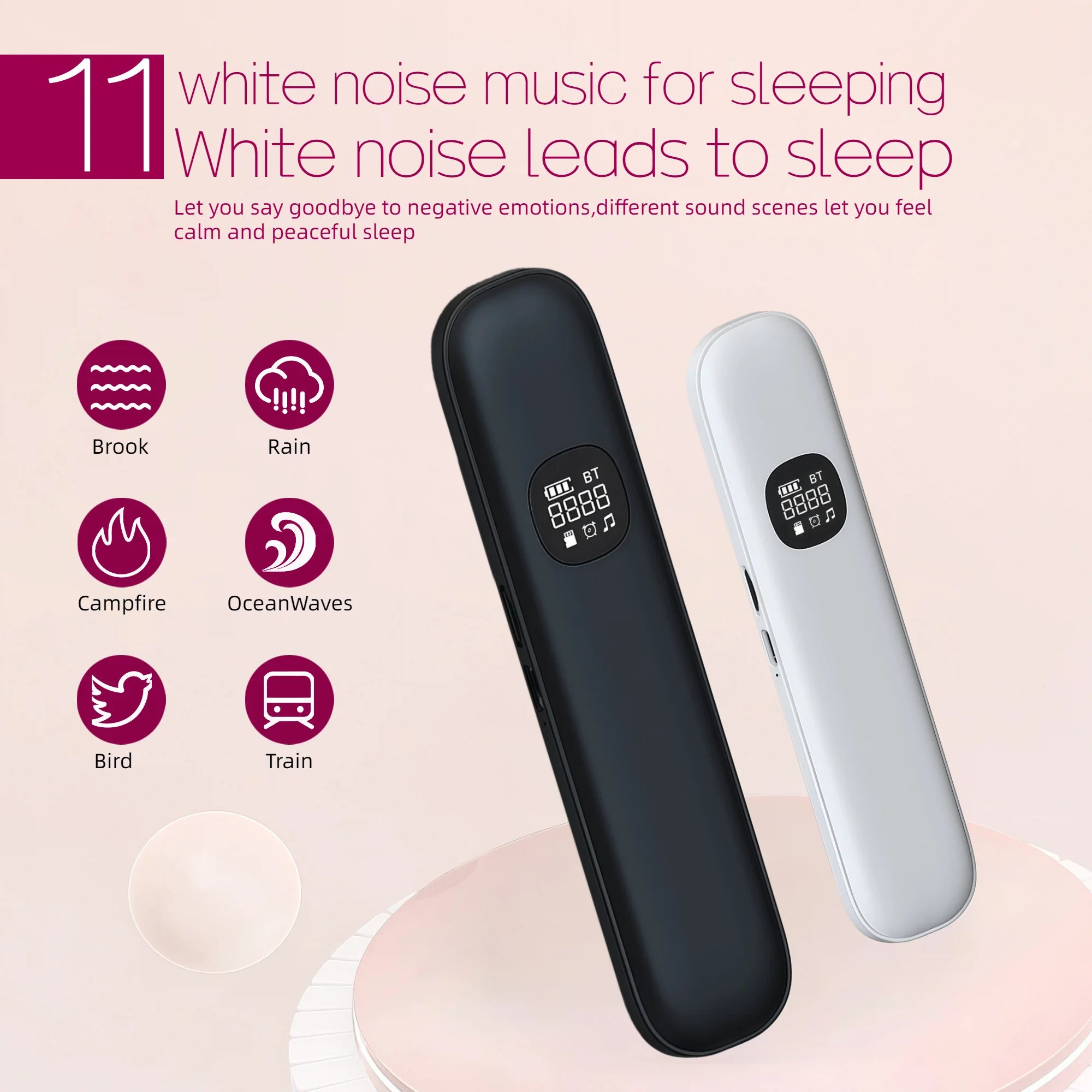 Bone Conduction Sleep Headphones Under Pillow Speaker Bluetooth 5.3 White Black Wireless Stereo Sound Headband