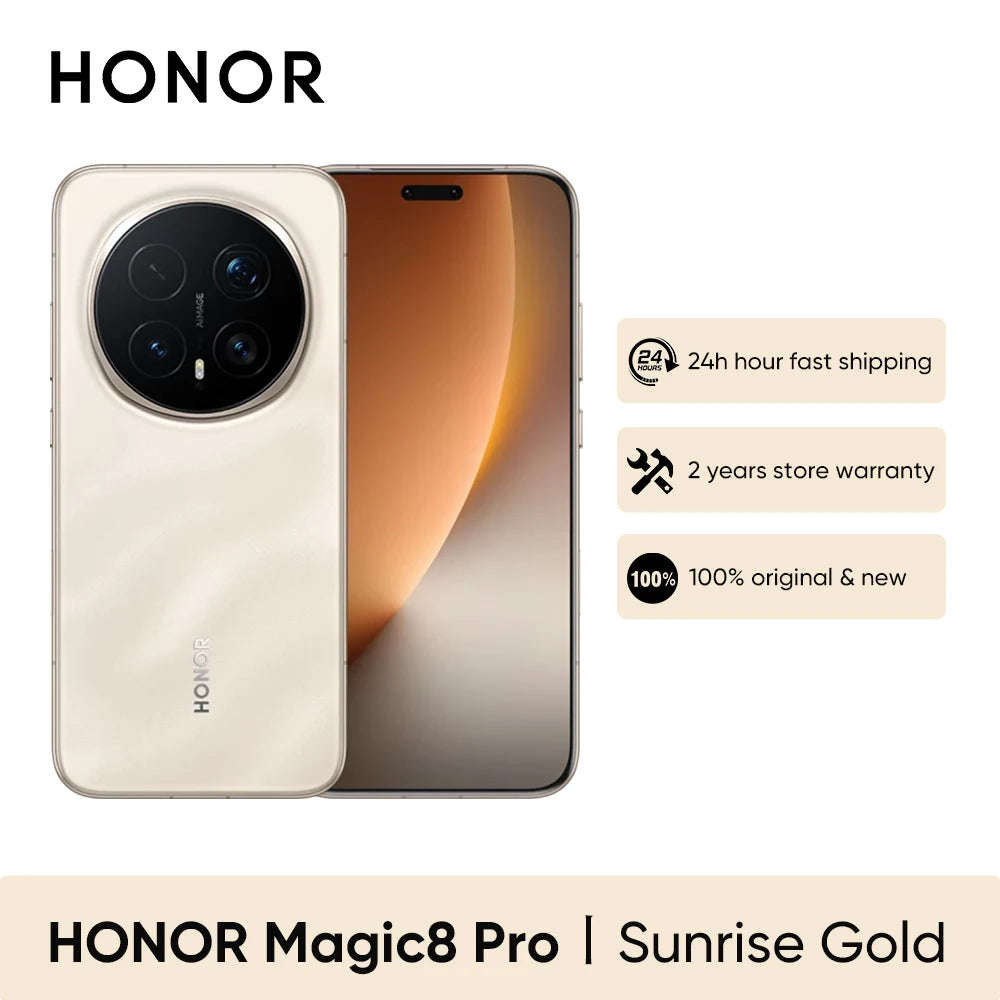 EU Version Honor Magic 8 Pro 5G Smartphone Snapdragon 8 Elite Gen 5 200MP AIMAGE 6270mAh 100W 6.71''OLED NFC eSIM HONOR