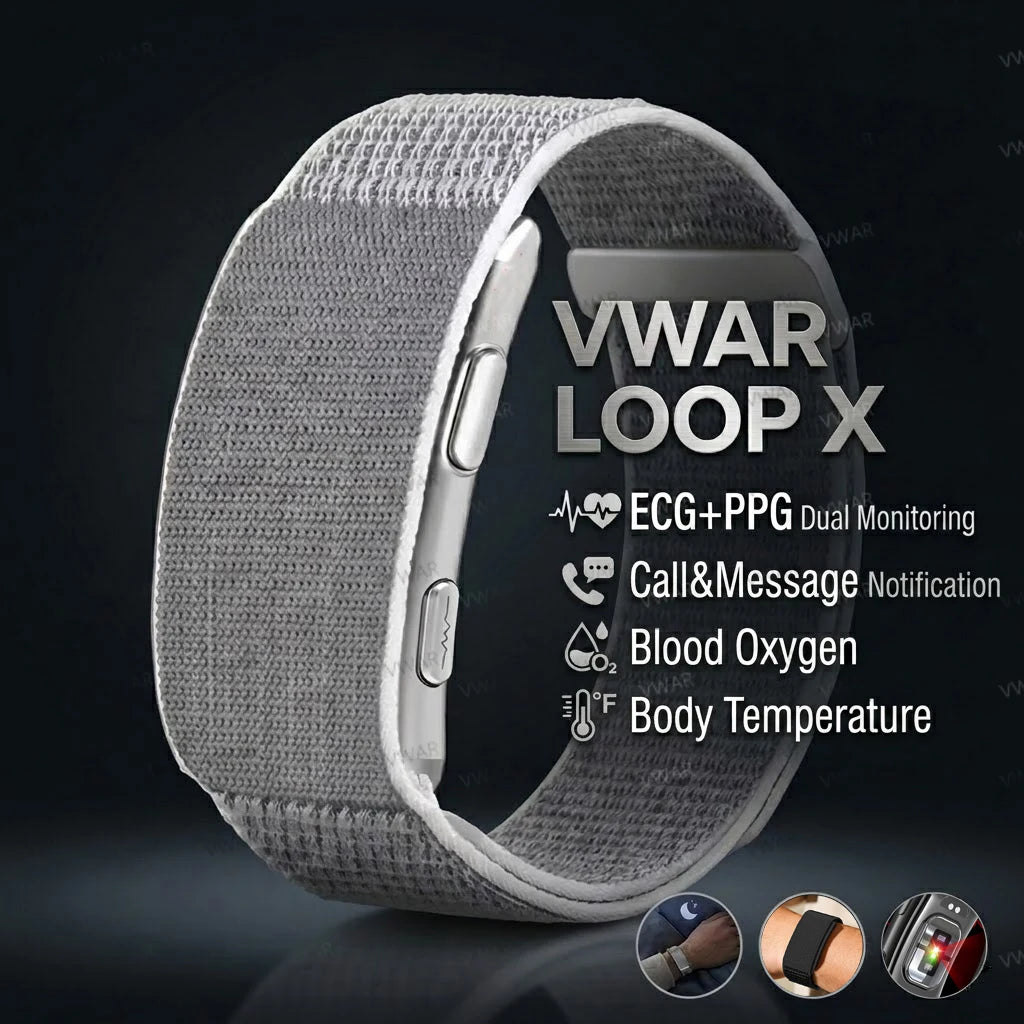 VWAR No Screen Health Smart Bracelet ECG+PPG Blood Pressure Heart Rate Sleep 24h Monitoring Fitness Tracker Smartwatch Men Women