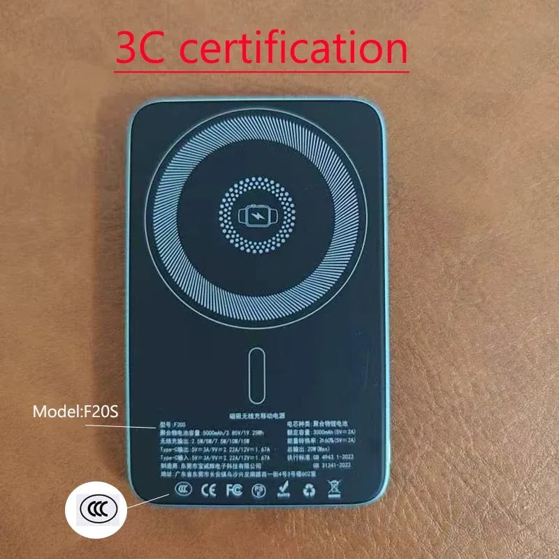 Magnetic Power Bank 10000mAh Qi2 Wireless Portable Charger - Tidesmit Tidesmit