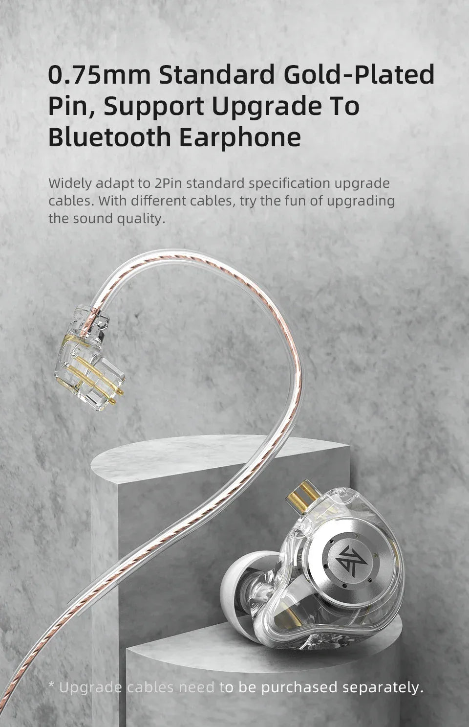 KZ EDX Pro In-Ear Monitor Headphones with Mic by Tidesmit Tidesmit