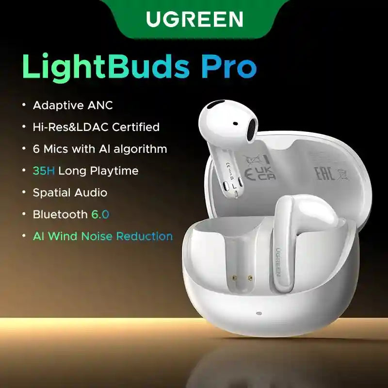 H6 Pro Wireless Headphones with Active Noise Cancellation LightBuds Pro Tidesmit