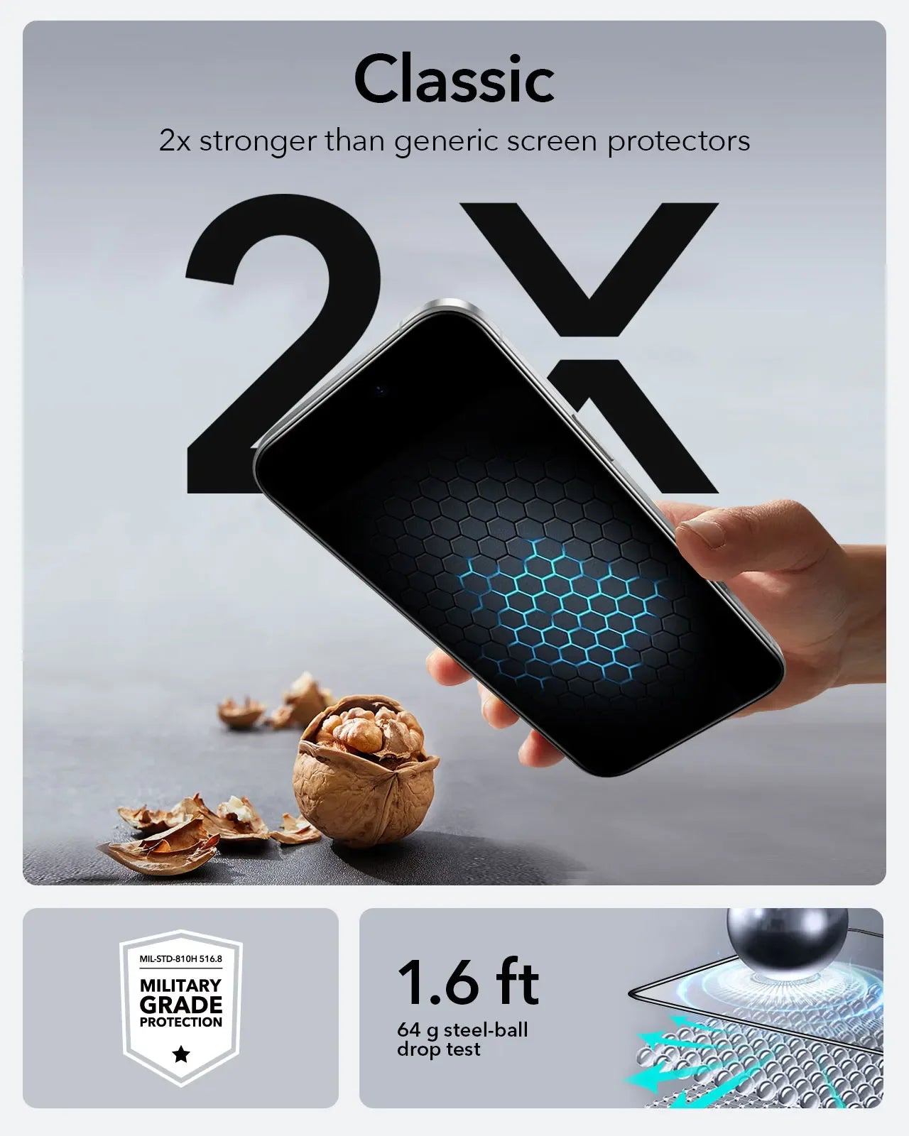 iPhone 17 Pro Max Screen Protector | 9H Hardness Tempered Glass 3-Pack Tidesmit