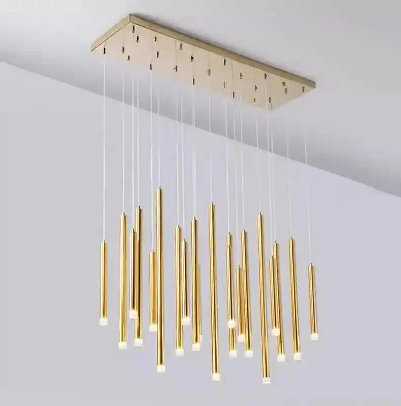 Crystal Stair LED Ring Light | Modern Dimmable Hanging Chandelier Tidesmit