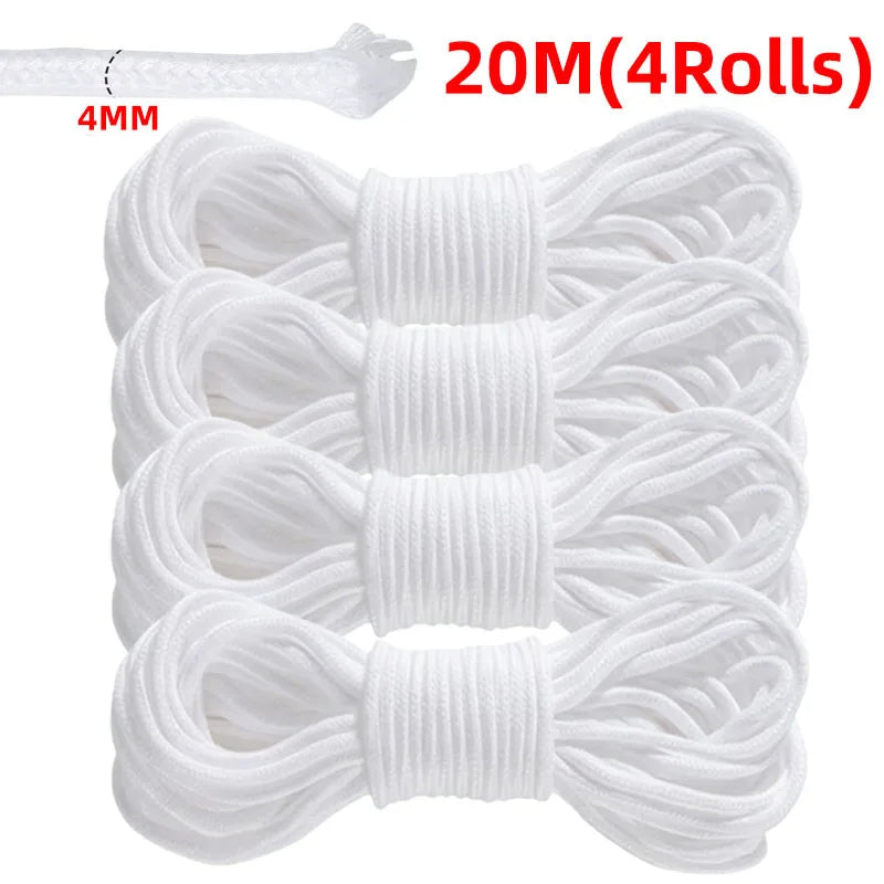 5-20M Self-Watering Wick Cord Vacation Planter Pot DIY Automatic Watering Device System Potted Auto Drip Waterer Cotton Rope
