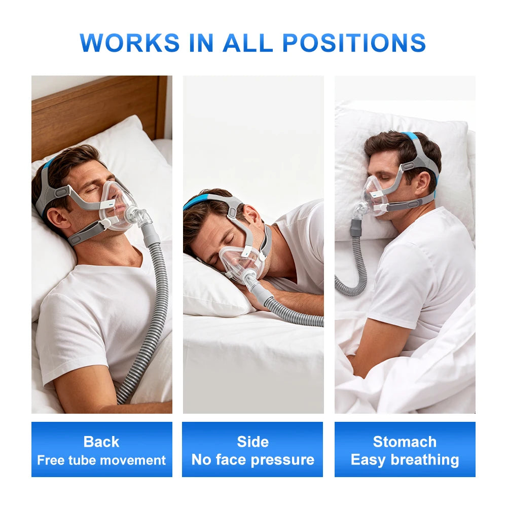 Face CPAP Masks with Headgear, Replacement Frame System for AirFit/AirTouch F20, Full Cover Assembly Set Includes Elbow Cushion