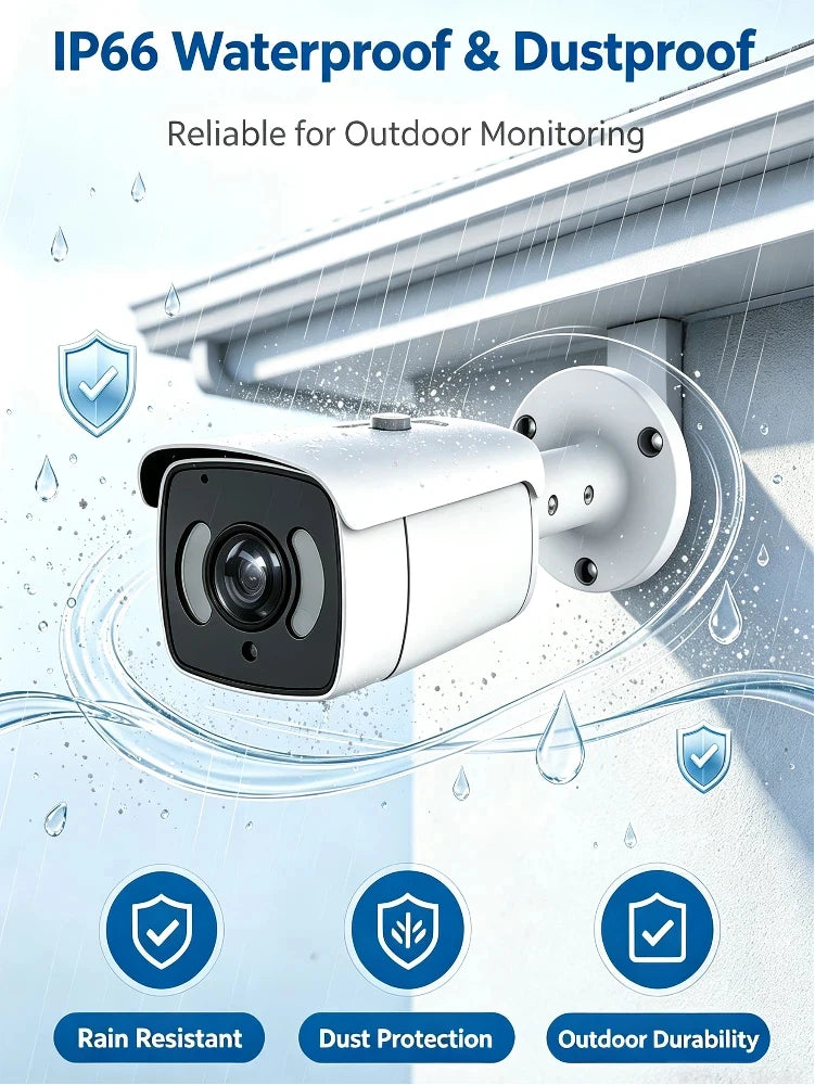 Psennikow Dual Light POE Metal Bullet IP Smart Camera Waterproof Outdoor Full Color Night Vision AI Human Audio Security Camera