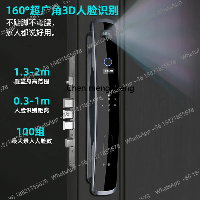 Smart, fingerprint lock with surveillance camera, home security door, automatic electronic password door lock