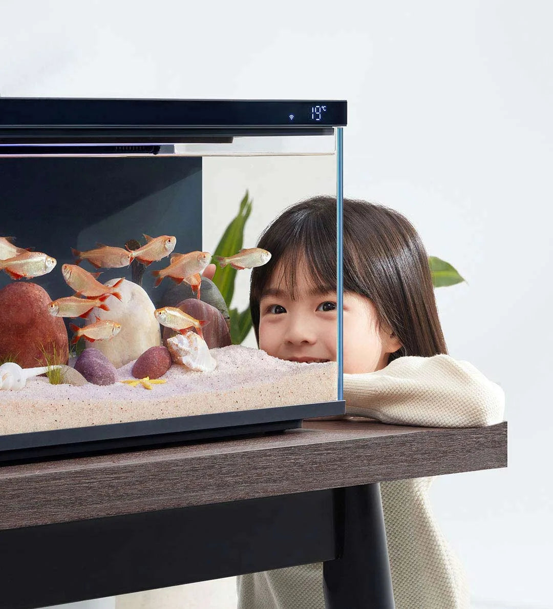 NEW MIJIA Smart Fish Tank Work With Mijia APP Mobile Controlled Remote Feeding Smart Lighting System Light Aquarium 20L-CN
