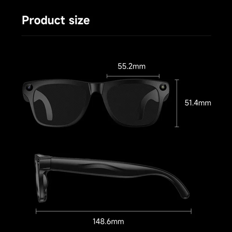 Smart Glasses with HD Camera & Bluetooth Audio - Tidesmit Tidesmit
