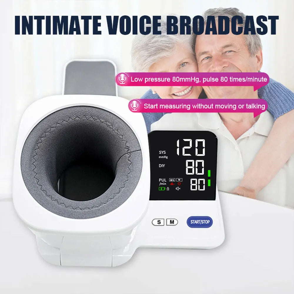 Desktop Blood Pressure Monitor, No Installation Required, Large LCD Backlit Display, Easy Home Use for Adults