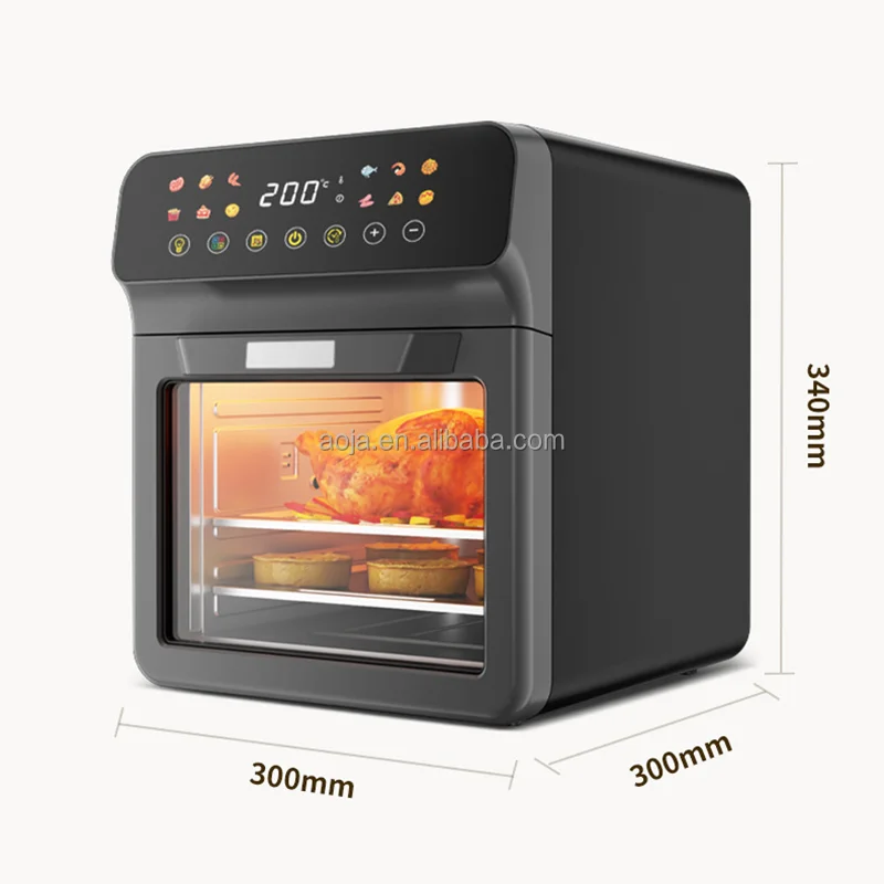 AOJA Factory Smart Stainless Steel Air Fryer Oven 15L Large Capacity Multi-Function Energy Saving Household Kitchen Appliance