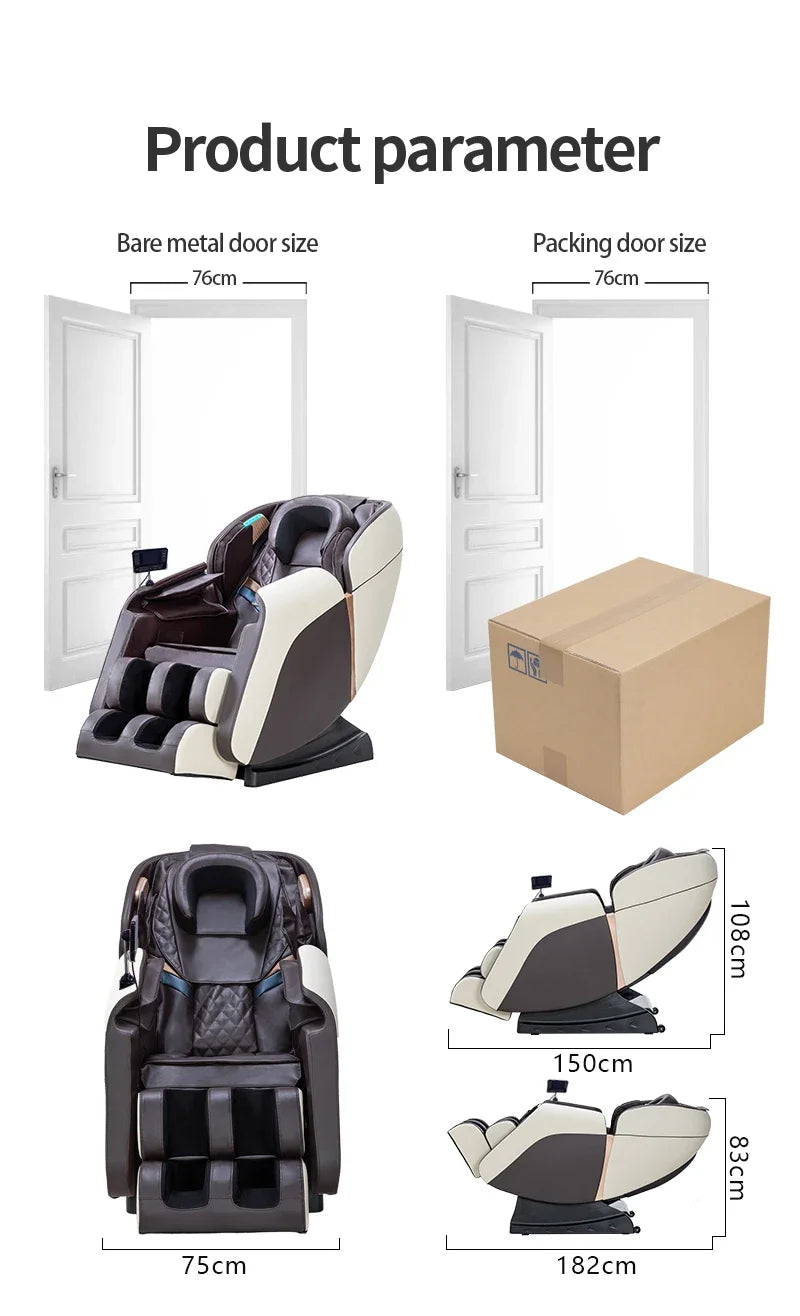 Full Body Massage Chair Zero Gravity with Foot Roller by Tidesmit Massage Chairs Tidesmit