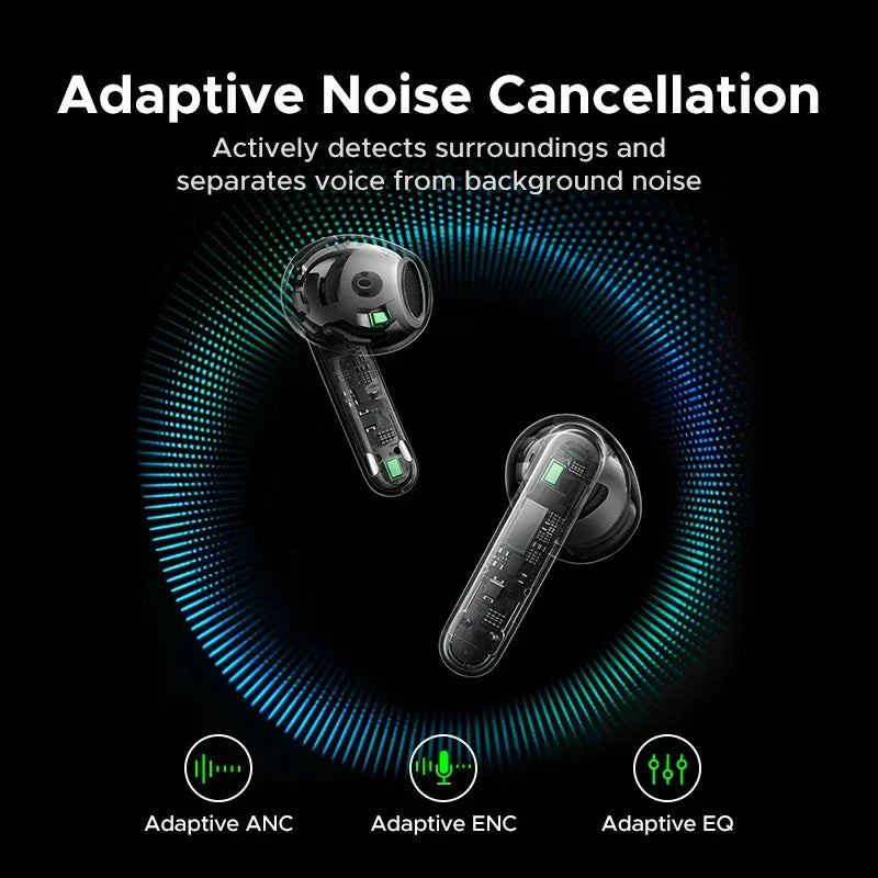 Tidesmit Wireless Earbuds with Smart LCD Screen Case - Black Tidesmit