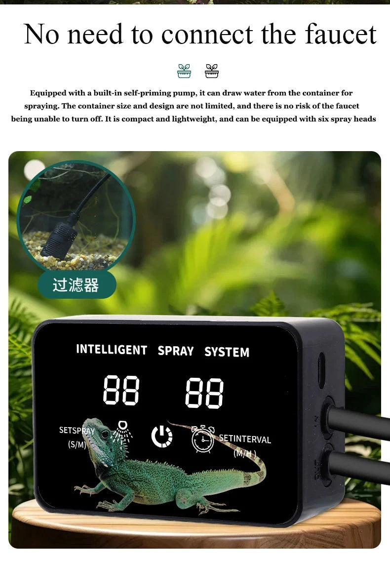 Intelligent spray system controller with twin digital timer display and black housing