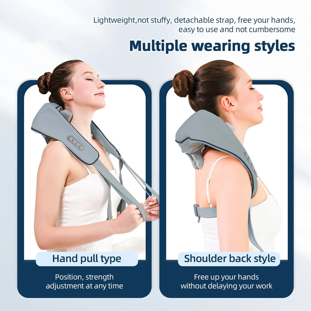 Wireless Neck and Back Massager | Deep Tissue Relaxation Therapy Relaxation Treatment Tidesmit