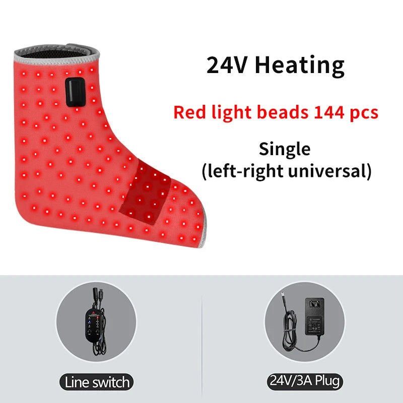 Red Light Heated Ankle Wrap for Targeted Pain Relief and Recovery Relaxation Treatment 24V-Heating Tidesmit