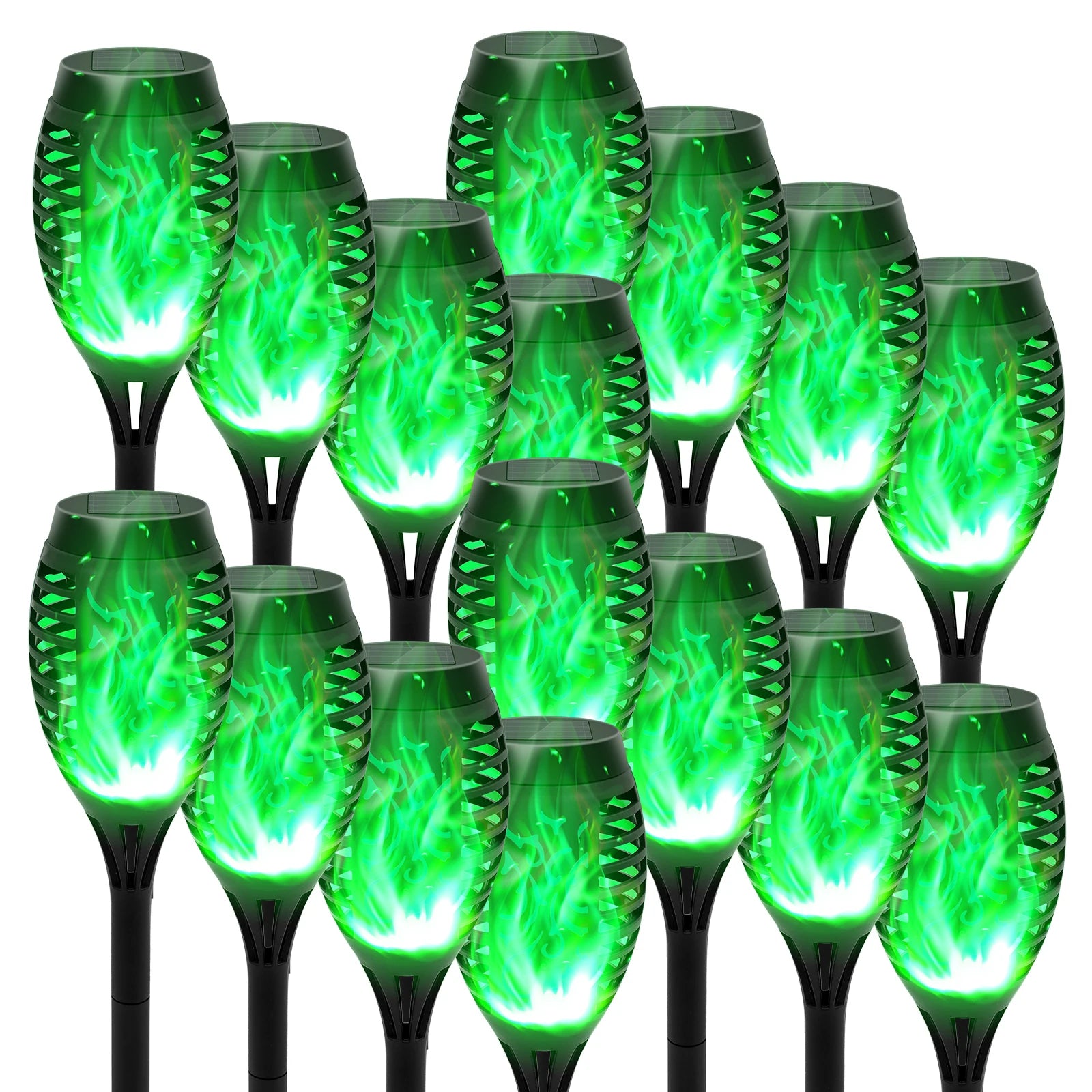 12LED Solar Flame Torch Lights Flickering Waterproof Garden Decoration Outdoor For Lawn Path Yard Patio Floor Lamps