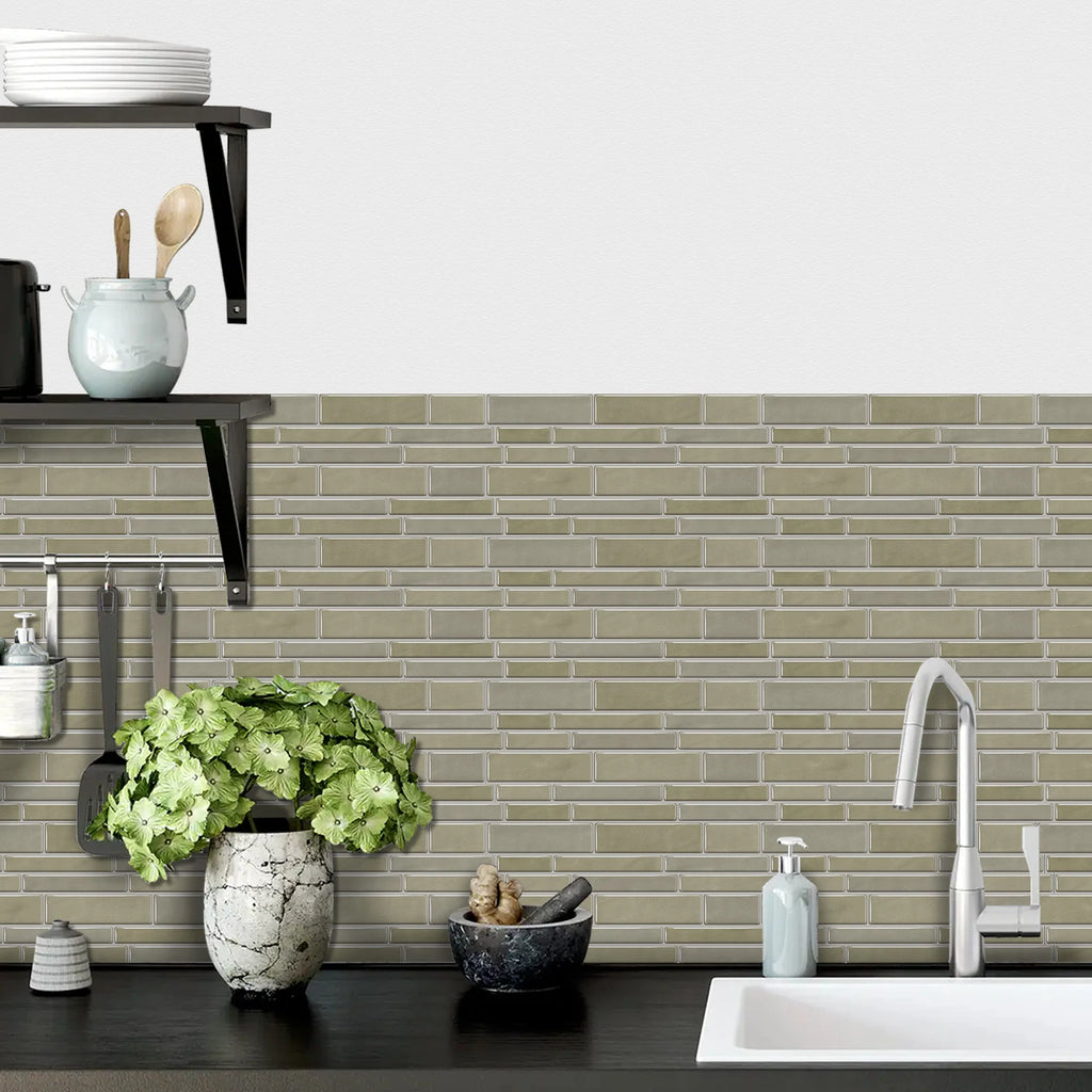 Peel and Stick Backsplash Tiles, Self-Adhesive 3D Subway Tile Stickers for Kitchen Bathroom (6/12/24/48 PCS)