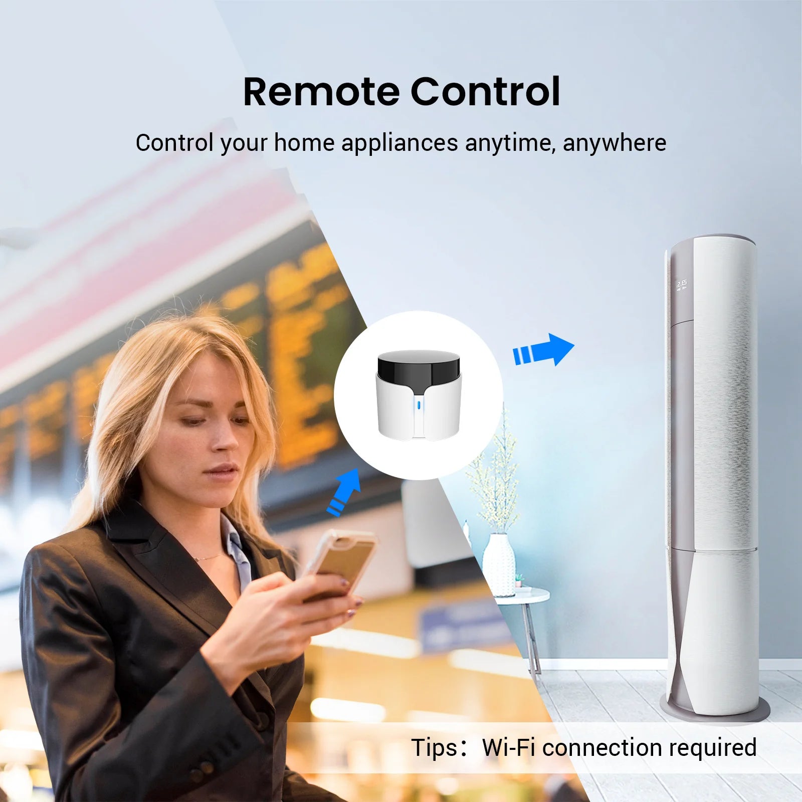 Broadlink RM5 Plus Universal Infrared Remote WiFi Smart Home Remote for TV AC Fans Voice Control Support Alexa Google Assistant