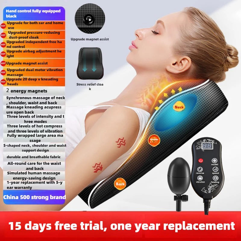 Electric Neck Massager with Heat Therapy & Deep Tissue Shiatsu - Tidesmit Massage Chairs Deluxe model Tidesmit
