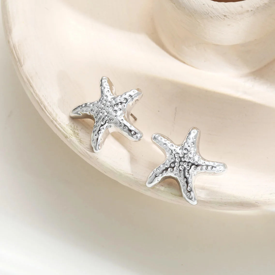 Punk Metal Starfish Stud Earrings for Women Fashion Gold Color Star Geometric Temperament Earrings Summer Jewelry Gift