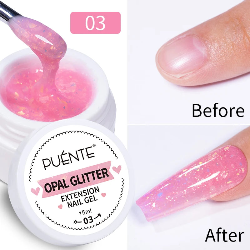 3D Sculpture Gel Nail Polish 15ml - Professional Soak Off Formula Permanent Makeup Machines Opal Extension 03 Tidesmit