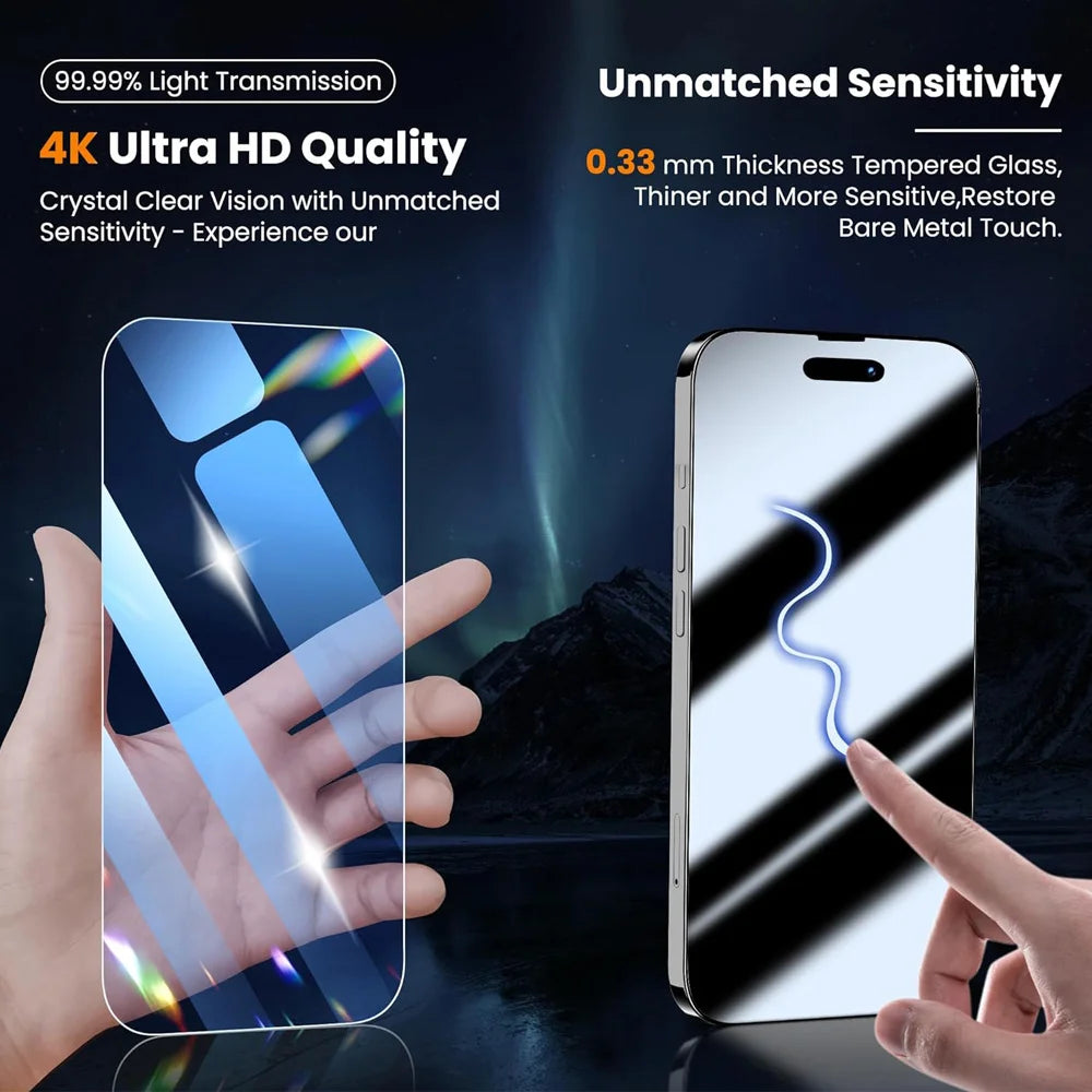 HD Screen Protection For iPhone 16 15 17 14 13 12 11 Pro Max Tempered Glass iPhone15 Pro Camera Lens Film iPhone16 Plus 13 Mini AE Tidesmit