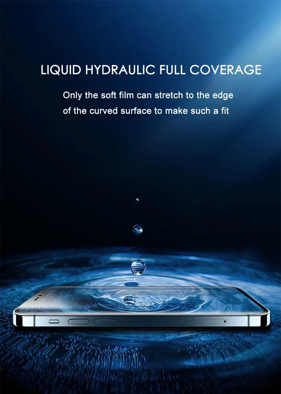 Hydrogel Screen Protector for iPhone - 4-Pack Case-Friendly HD Film Tidesmit