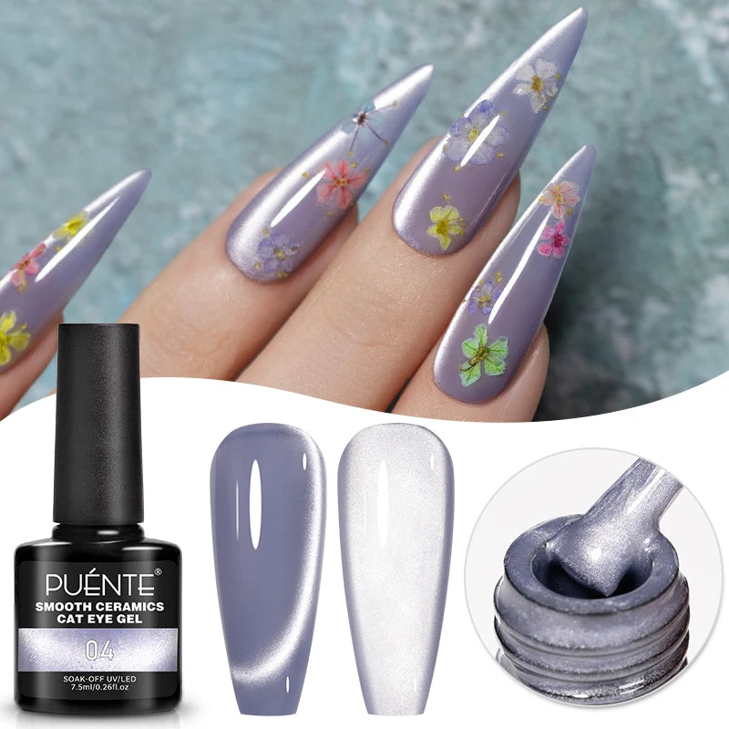 3D Sculpture Gel Nail Polish 15ml - Professional Soak Off Formula Permanent Makeup Machines Ceramics Cat Eye 04 Tidesmit