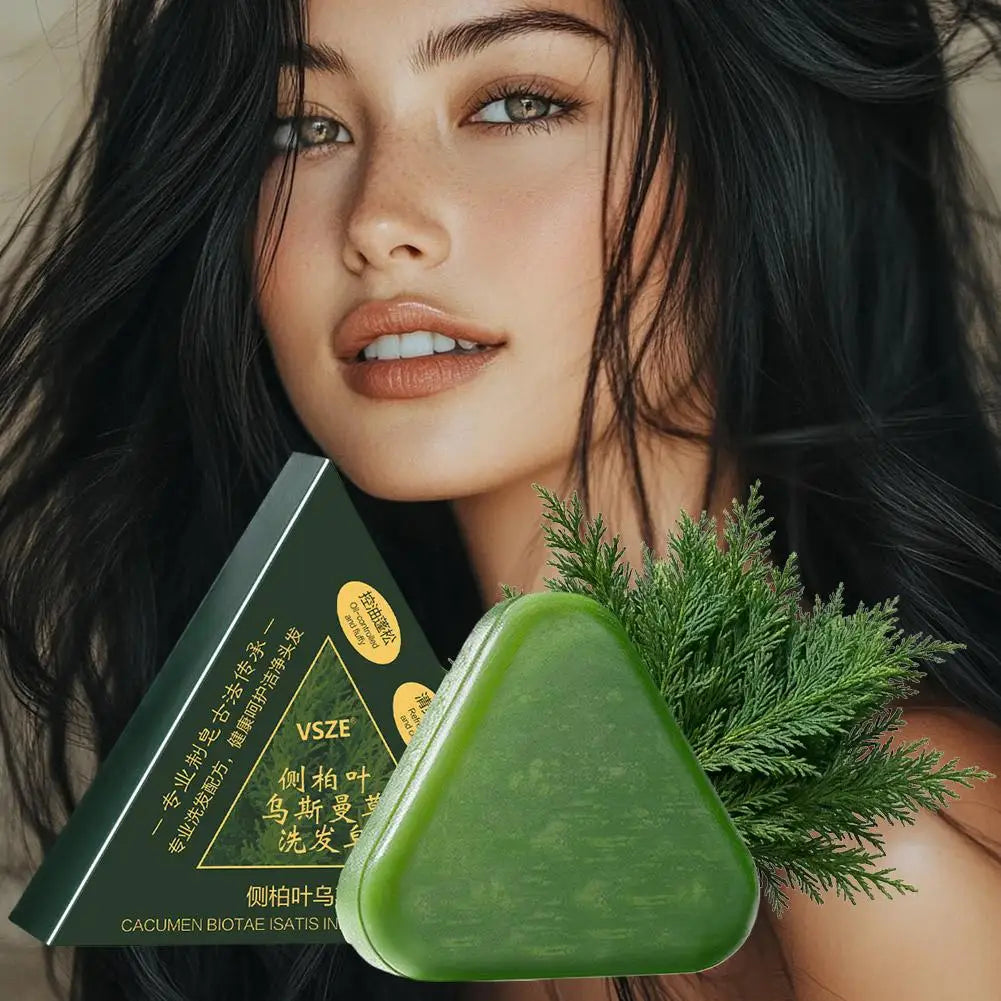 1/2/3/4/5/10pcs Usma Grass Shampoo Bar Natural Herbal Formula Cold-Processed Preserve Plant Essences Hair Care Soap