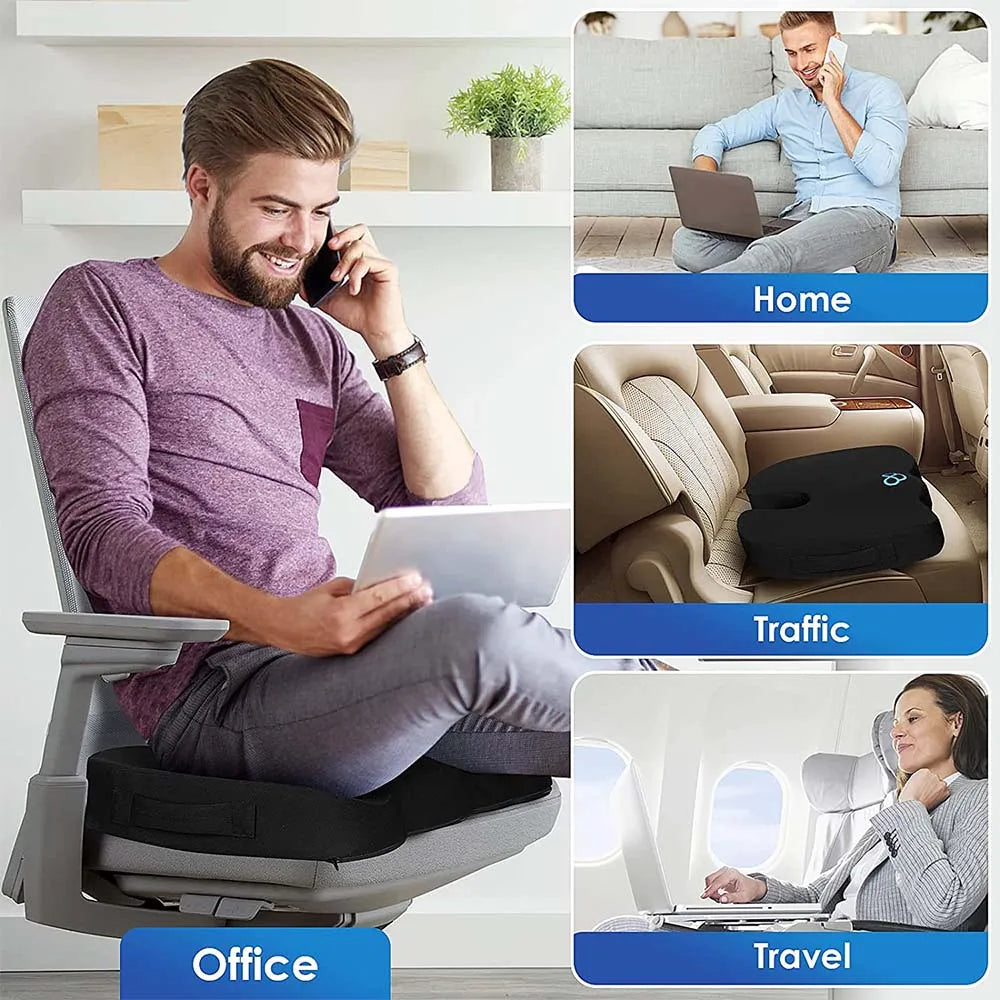 Gel Seat Cushion for Office Chair - Ergonomic Orthopedic Tidesmit Massage Cushion Tidesmit