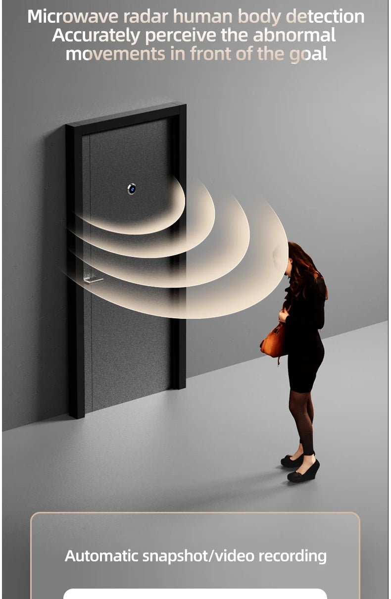 Danmini 4.3'' Electric Peephole 1MP 120° Wide-angle Security Camera Photograph Digital Cat Eye Doorbell Night Vision Door Viewer