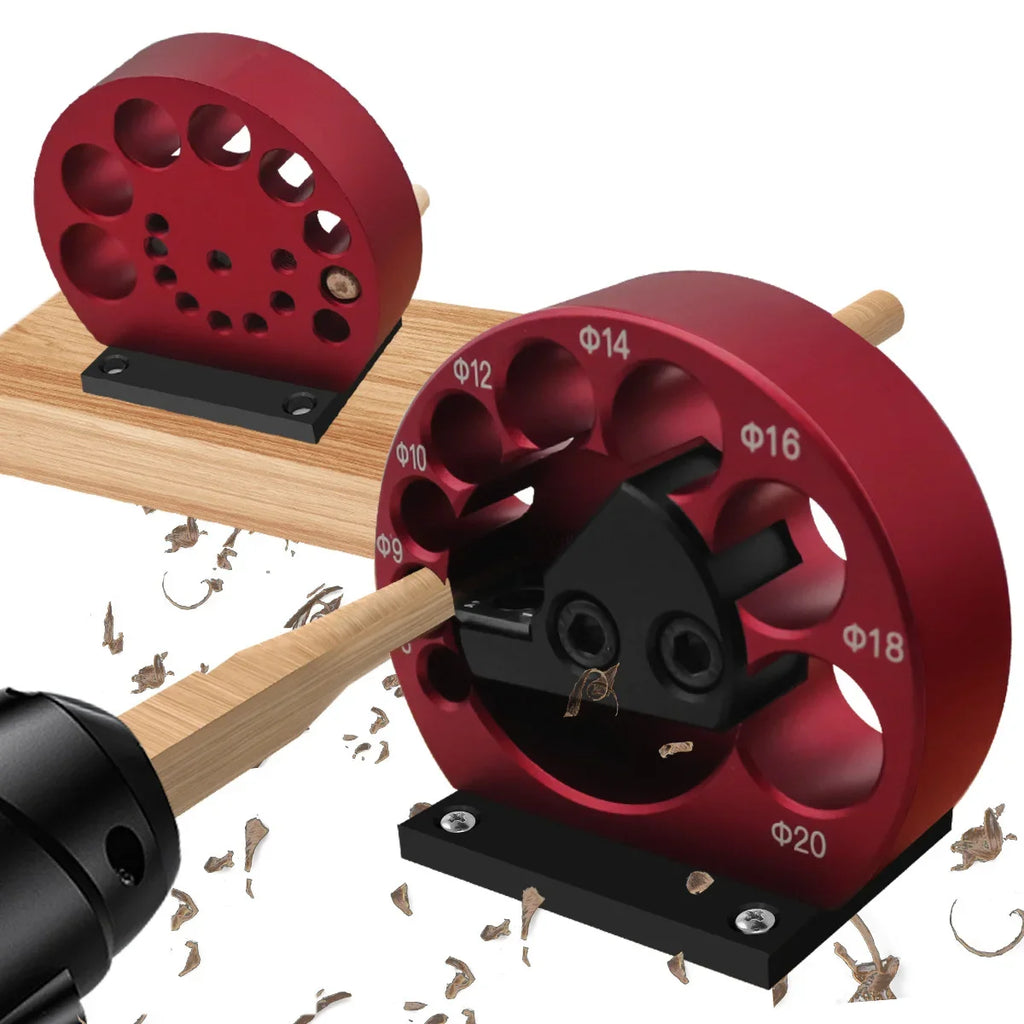 8-Hole Dowel Maker Jig Kit 8mm-20mm with Carbide Blades Woodworking Electric Drill Round Rod Milling Auxiliary Tool