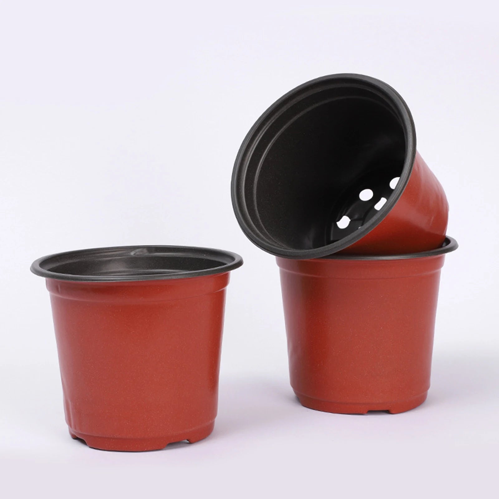 Plastic Plant Nursery Pots With Drainage Holes Durable Simple Seedling Containers For Garden Balcony And Office Decor 50/100pcs