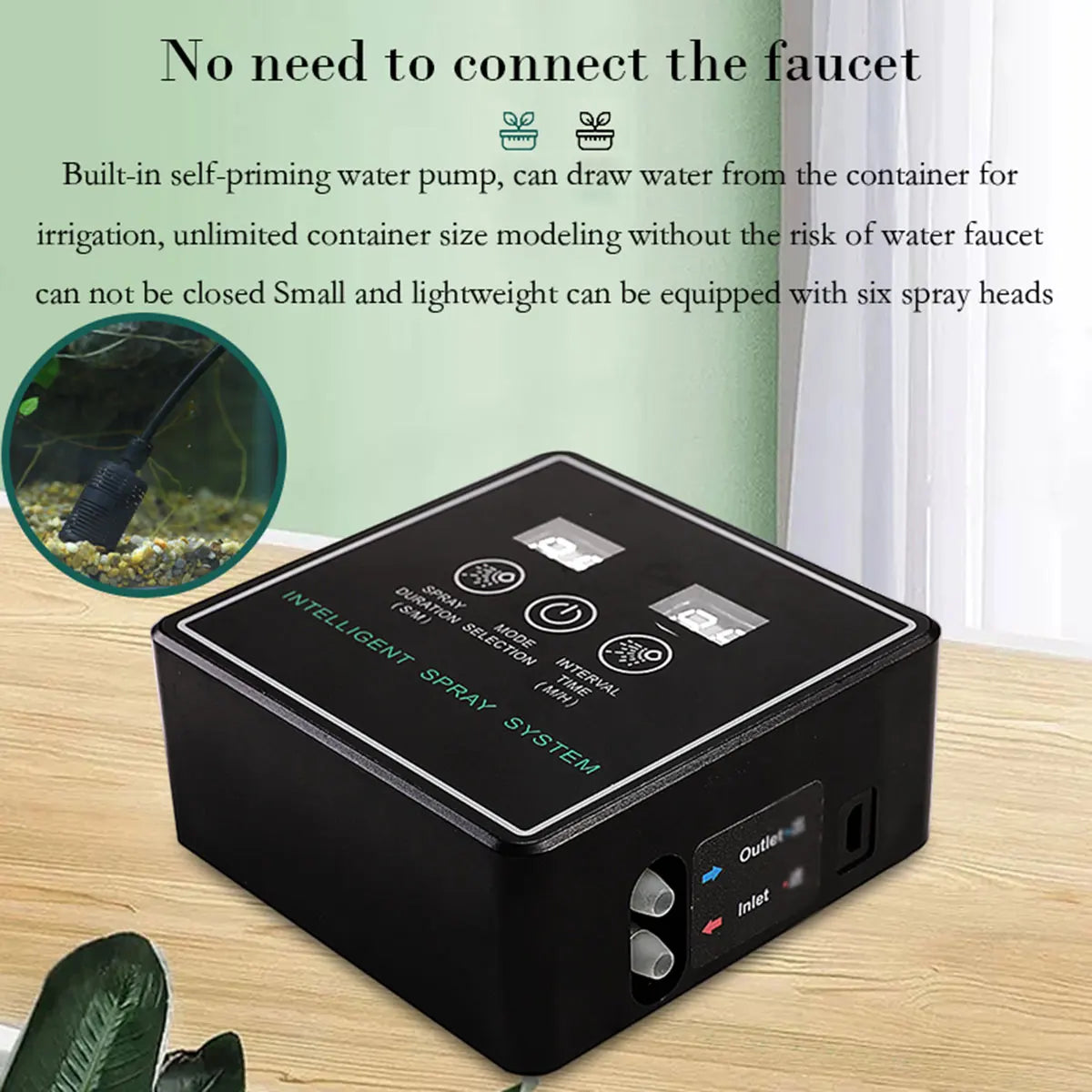 Touch Screen Automatic Mist Rainforest Spray Intelligent Ecological Cylinder Electronic Timer Sprinkler System Kit Control