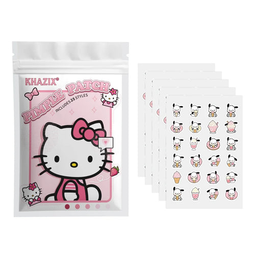 Tidesmit 120PCS Hello Kitty hydrogel acne patches for effective facial blemish removal and spot concealing.